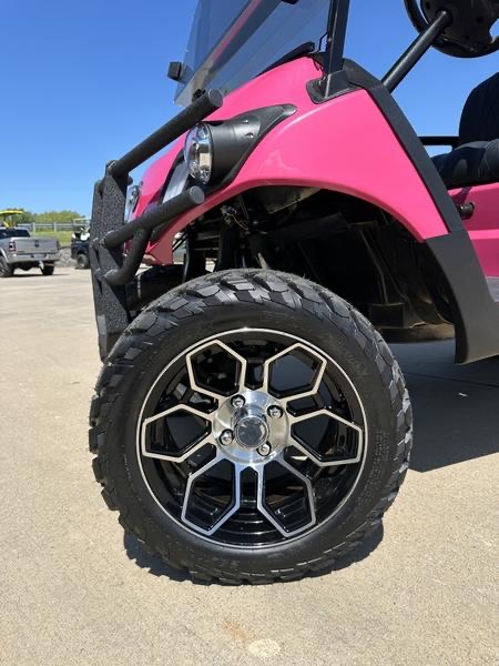Custom Yamaha Drive2 Lifted Golf Cart – Hot Pink | Off-Road Wheels, MadJax Guard, Premium Seats - Image 3
