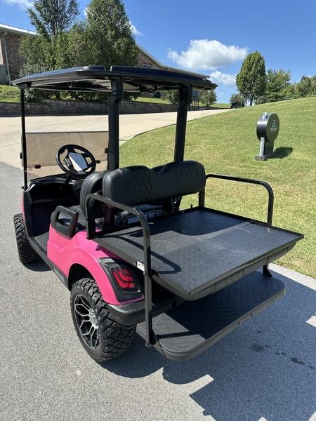Custom Yamaha Drive2 Lifted Golf Cart – Hot Pink | Off-Road Wheels, MadJax Guard, Premium Seats - Image 7