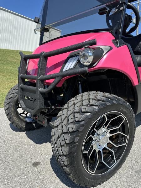 Custom Yamaha Drive2 Lifted Golf Cart – Hot Pink | Off-Road Wheels, MadJax Guard, Premium Seats - Image 12