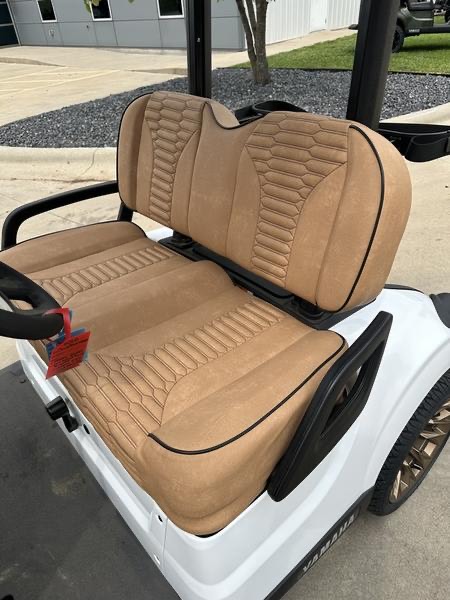 2024 Yamaha Drive2 Golf Cart – White with Custom Bronze Wheels | Luxury Seating, Fully Serviced & Street-Ready - Image 6
